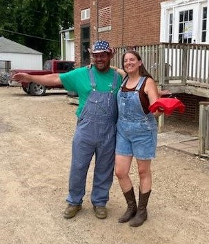 city staff dressed for the country theme